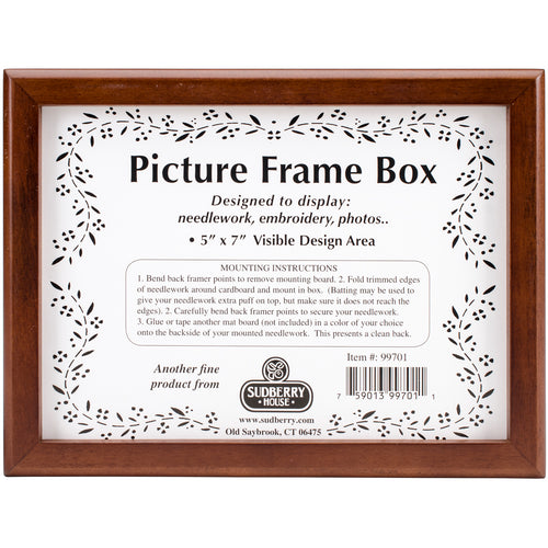 Sudberry House Mahogany Picture Frame Box 8.25"X6.25"X2.75"