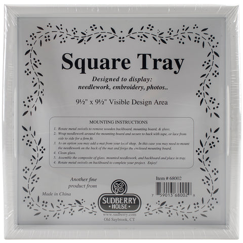 Sudberry House White Small Square Tray 10"X10"