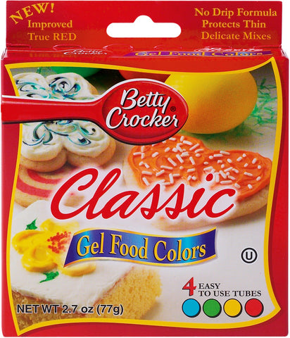 Betty Crocker Gel Icing Food Colors 4/Pkg