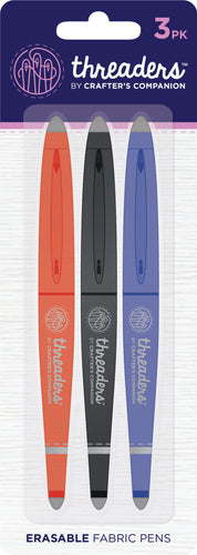 Crafter's Companion Threaders Erasable Fabric Pens 3/Pkg