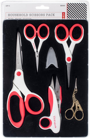Solid Oak Household Scissors Set