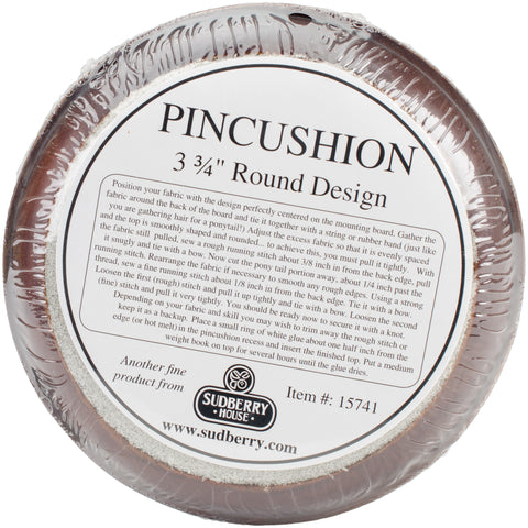 Sudberry House Mahogany Round Pincushion 4.75"