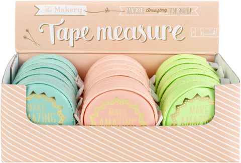 The Makery Tape Measure Assortment in PDQ Box 18/Pkg