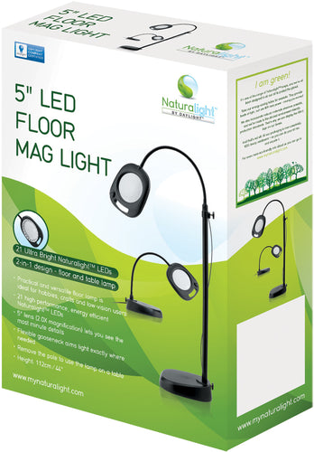 Daylight Naturalight LED 5" Floor Magnifying Light
