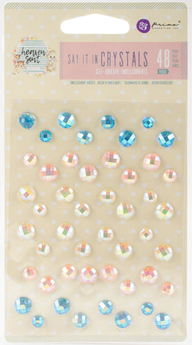 Prima Marketing Say It In Crystals Adhesive Embellishments