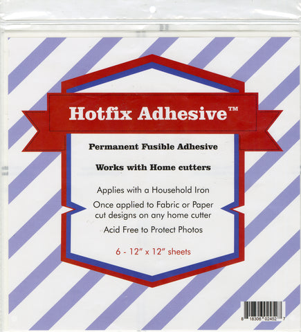 Hotfix Permanent Fusible Adhesive Sheets 6/Pcs