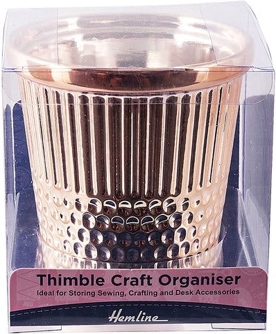 Tacony Rose Gold Thimble Craft Container
