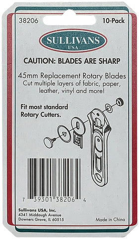 Sullivan's Quilter's Choice Rotary Cutter Blades 10/Pkg