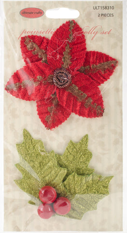 Ultimate Crafts Look Like Christmas Flowers 2/Pkg