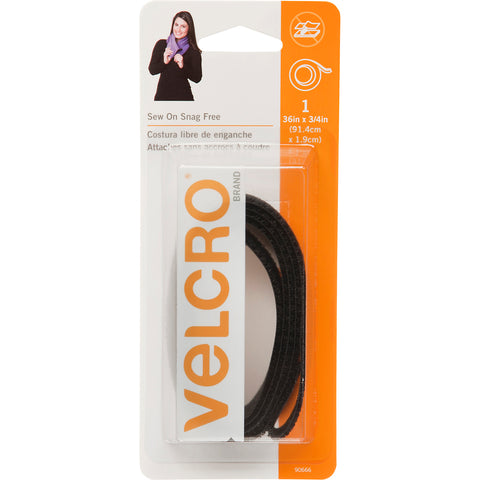 VELCRO(R) Brand Sew-On Snag-Free Tape .75"X18"