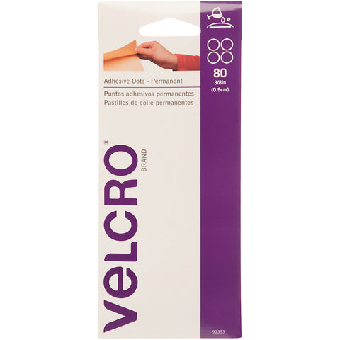 VELCRO(R) Brand Adhesive Dots .375" 80/Pkg