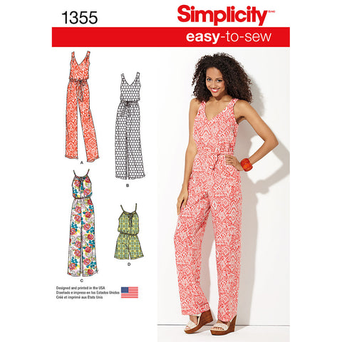 Simplicity Easy-To-Sew Misses Maxi Dress & Jumpsuit