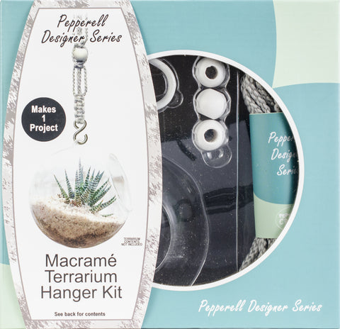 Pepperell Designer Macrame Hanging Terrarium Kit