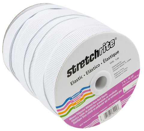 Singer Stretchrite Non-Roll Ribbed Elastic 1"X30yd