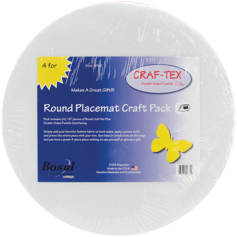 Bosal Craf-Tex Round Place Mat Craft Pack