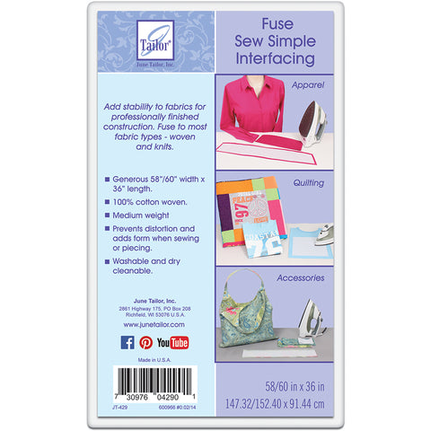 June Tailor Sew Simple Fusible Interfacing