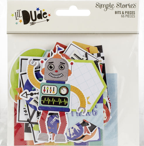 Lil' Dude Bits & Pieces Die-Cuts 66/Pkg