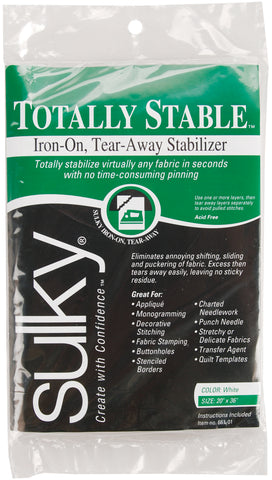 Sulky Totally Stable Iron-On Tear-Away Stabilizer