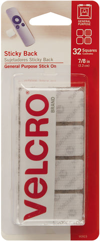 VELCRO(R) Brand Sticky Back Squares .875" 32/Pkg