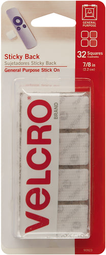 VELCRO(R) Brand Sticky Back Squares .875" 32/Pkg