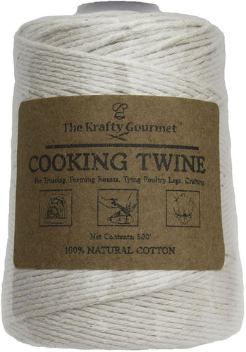 The Krafty Gourmet Natural 100% Cotton Cooking Twine 500'