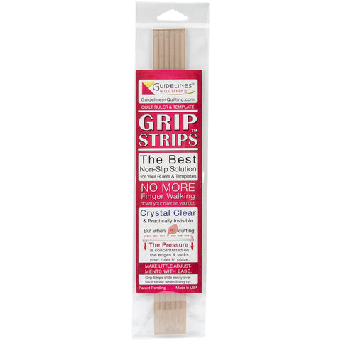 Guidelines4Quilting Crystal Clear Grip Strips 6/Pkg