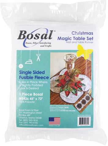 Bosal Single Sided Fusible Fleece Christmas Table Set