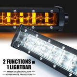 Xprite Sunrise Series 22" Double Row LED Light Bar with Amber Backlight
