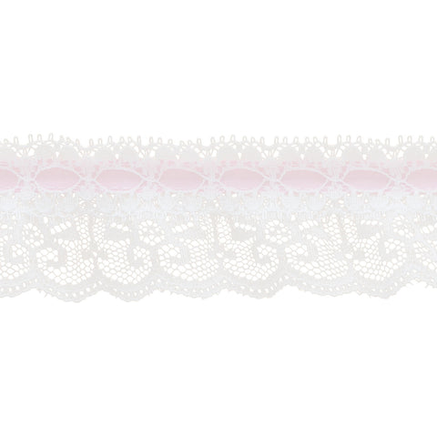 Simplicity Ruffle Lace W/Ribbon 1-3/4"X12yd