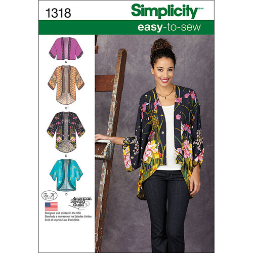 Simplicity Easy-To-Sew Misses Kimono Jacket