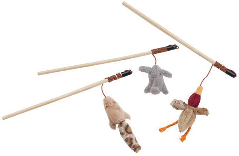 Skinneeez Forest Friends Wand For Cats 12"