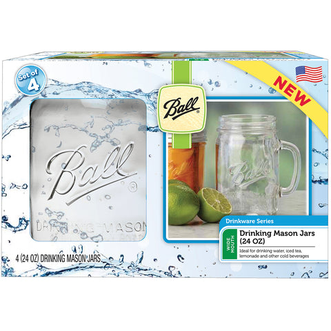 Ball(R) Wide Mouth Drinking Mugs 4/Pkg