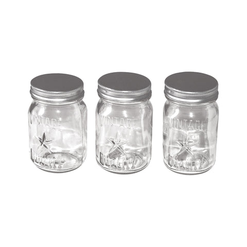 Idea-Ology Mini Glass Mason Jars 3/Pkg
