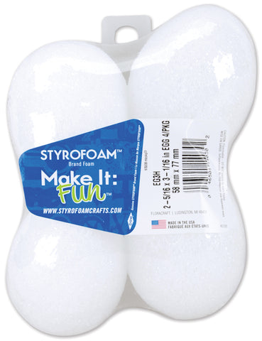 Styrofoam Eggs 4/Pkg