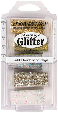 Stampendous Vintage Glitter .33oz 5/Pkg