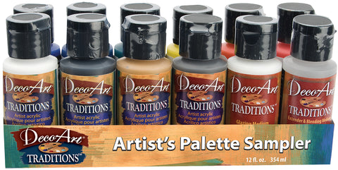 DecoArt Traditions Acrylic Paints 1oz 12/Pkg