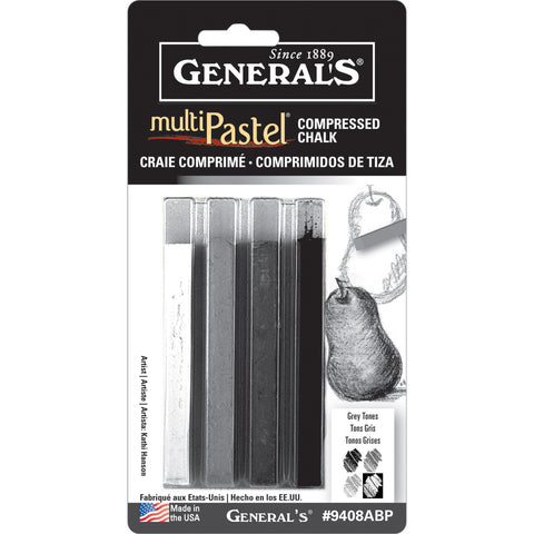 MultiPastel Compressed Chalk Sticks 4/Pkg
