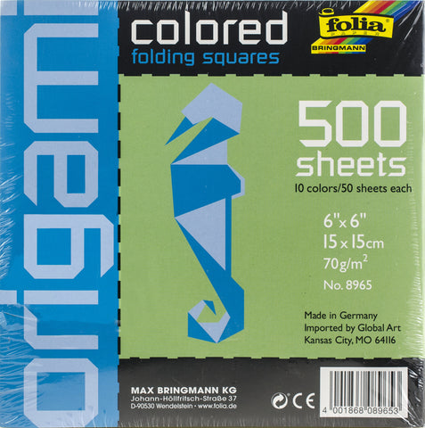 Folia Solid Origami Paper 6"X6" 500/Pkg