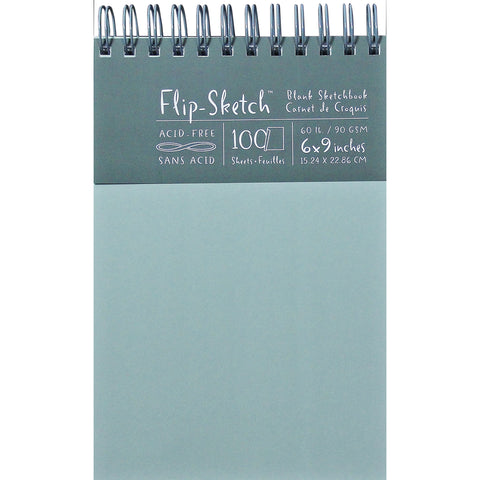 Flip-Sketch Blank Spiral Sketch Book 6"X9"