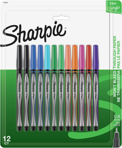 Sharpie Pens Stylo Fine 12/Pkg