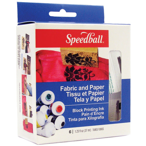 Speedball Block Printing Inks 1.25oz 6/Pkg