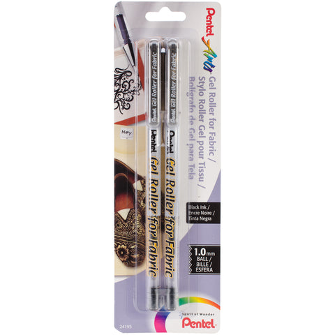 Gel Roller Fabric Pens 1mm 2/Pkg