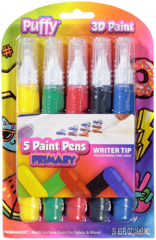 Puffy Paint Pens .63oz 5/Pkg