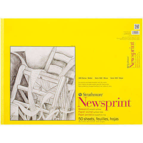 Strathmore Smooth Newsprint Paper Pad 18"X24"