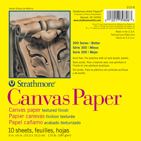 Strathmore Canvas Paper Pad 6"X6"