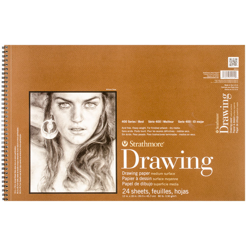 Strathmore Medium Drawing Spiral Paper Pad 12"X18"