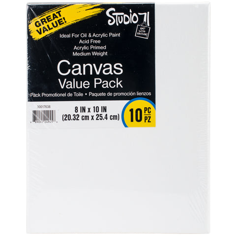 Studio 71 Stretched Canvas Value Pack 10/Pkg