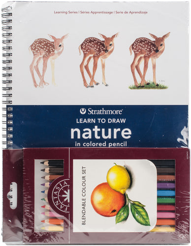 Learn To Draw Nature In Colored Pencil Set