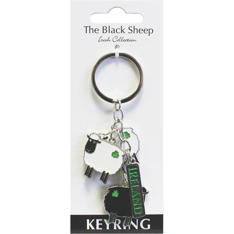 Dublin Gift The Black Sheep Charm Keyring 4"