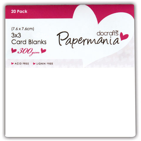 Papermania Square Cards W/Envelopes 3"X3" 20/Pkg